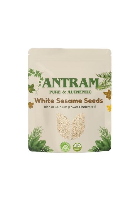 Antram Pure & Premium White Sesame Seeds for Eating 1kg, Rich in Protein, Dietary Fiber, Calcium Antioxidants Weight Management | Non-GMO, Gluten Free Safed Til