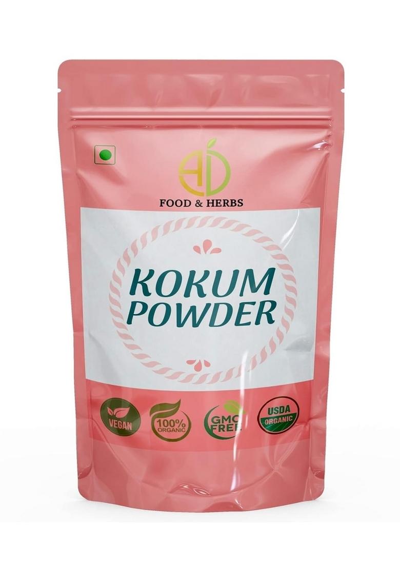 A D FOOD & HERBS Organic Kokum Powder/Gracinia indica/Malabar Tamarind Powder For Curries Dishes (_ 50 Gms)