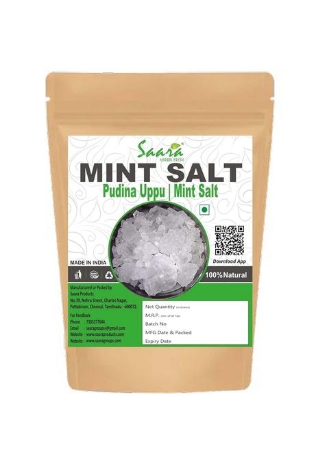 Saara HERBAL FRESH Pudina Uppu 25g | Mint Salt Flavored for Cooking & Seasoning