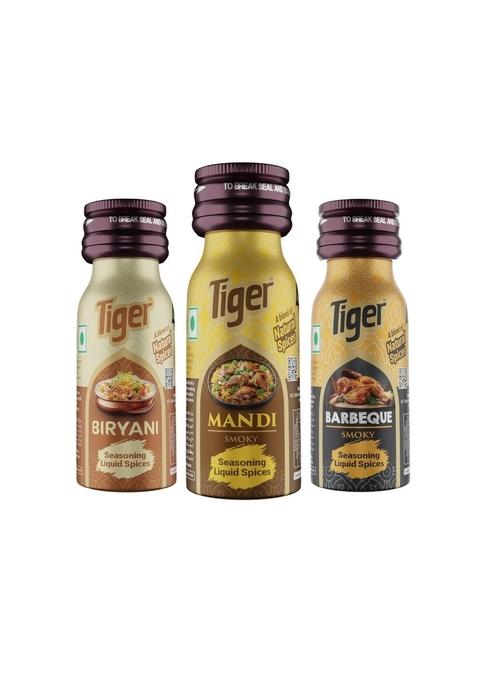 TIGER Mandi |Tiger Biryani | Barbeque Smoky Food Essence Seasoning Liquid Spices - 18 * 3-54 ML