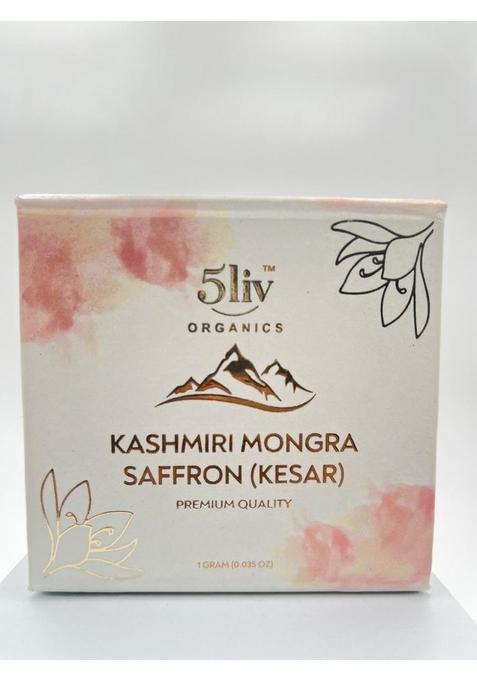 5liv Kashmiri Mongra Saffron Threads, A+++ Grade, for Cooking and Biryani (1 Gram)