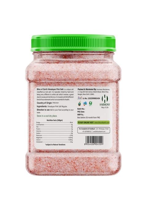 BLISS OF EARTH 1KG Pure Himalayan Pink Salt Non Iodised Rock For weight management & Healthy Cooking, Natural Substitute White