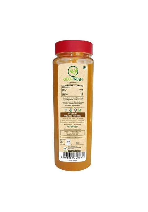 Geo-Fresh Organic Turmeric Powder, 200g (Pack of 2)| Haldi| 5% High Curcumin | Anti-oxidant & Anti-inflammatory| Boost Immunity| Use in cooking, drinking| 100% Organic, Non-GMO, USDA Certified, Jaivik Bharat Certified