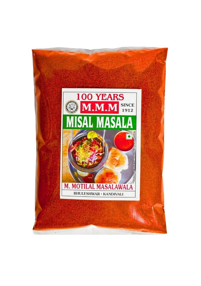 M MOTILAL MASALAWALA Maharashtrian Misal Masala | Perfect for Pav Rich Taste and Aroma No Preservatives Colours or Artificial Ingredients Easy to Use 100 gm Pack
