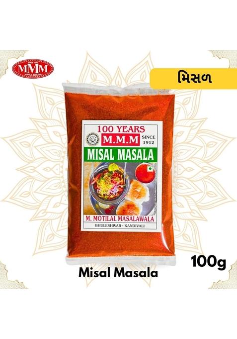 M MOTILAL MASALAWALA Maharashtrian Misal Masala | Perfect for Pav Rich Taste and Aroma No Preservatives Colours or Artificial Ingredients Easy to Use 100 gm Pack