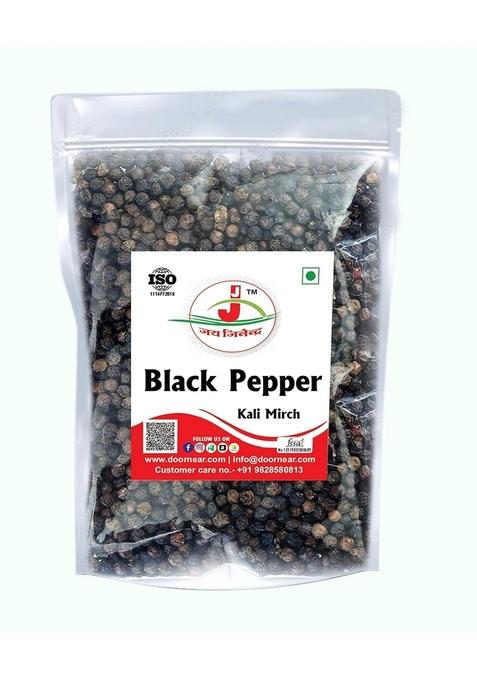 jai jinendra Gluten Free Black Pepper whole Kali Mirch - 1KG | Naturally Processed, from Farm Picked Fresh Natural No Artificial- 1 kg