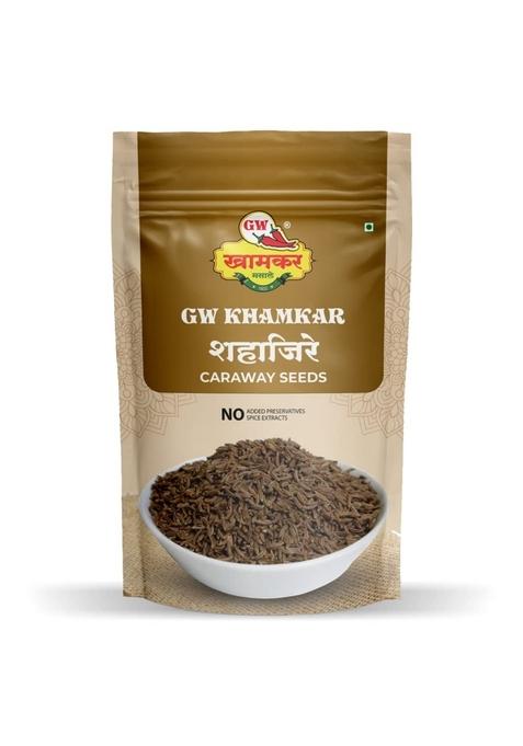 GW Khamkar Shahajeera | Whole Caraway Seeds Shahi Jeera Shajire Sabut Indian Spices Biryani Organic Natural and Pure 100 Gm (Pack of 1)