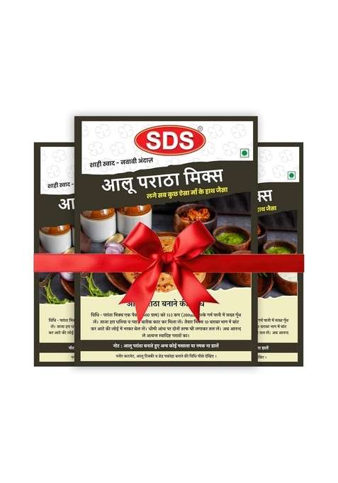 SDS Aloo Prantha Mix - 100g (Pack of 3 ) | Ready to Cook Home Food with Hand Picked Flavours Zero Added Colours & Preservatives Quick Easy Breakfast or Snack