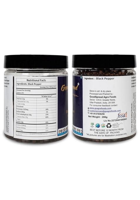 GoodSpread Organic Black Pepper Whole