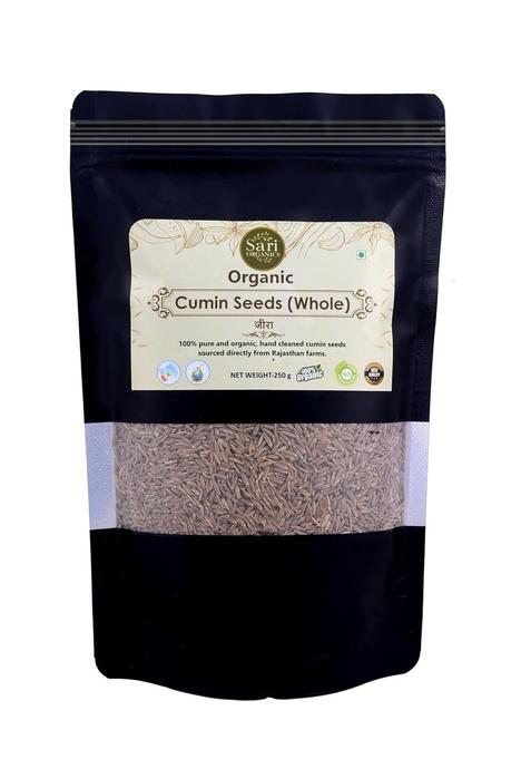 Sari Organics Organic Cumin Seeds Whole (Jeera),NPOP Certified,100% Pure & Natural,Pesticide-Free, Farm Fresh, Hand Cleaned,Sorced Directly from Rajasthan Farms Rich Aroma (Medium, 250, gram)