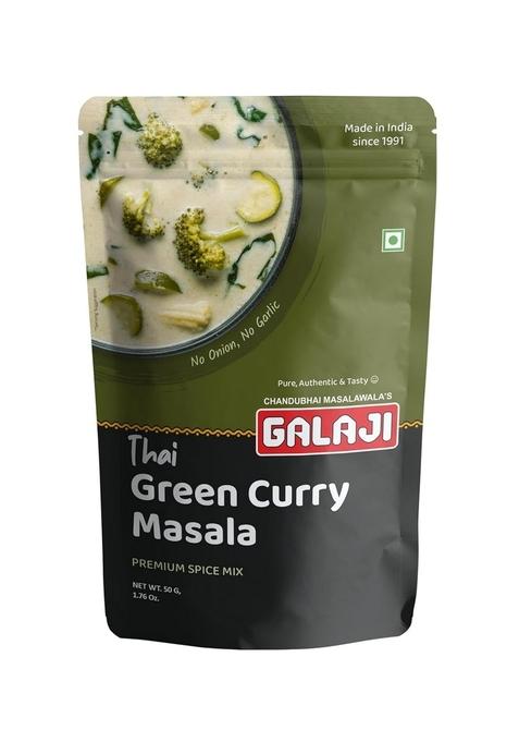 GALAJI Thai Green Curry Masala 50 Grams Homemade Powdered | for Healthy Cooking Ready to Cook All Seasonings Spices Pure & Hygiene Spice Mix