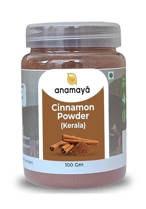 anamaya Cinnamon Powder | Dalchini 100g 100% Pure and Natural Sourced from Shillong, Meghalaya Daalchini in Jar for Cooking, Tea & Baking