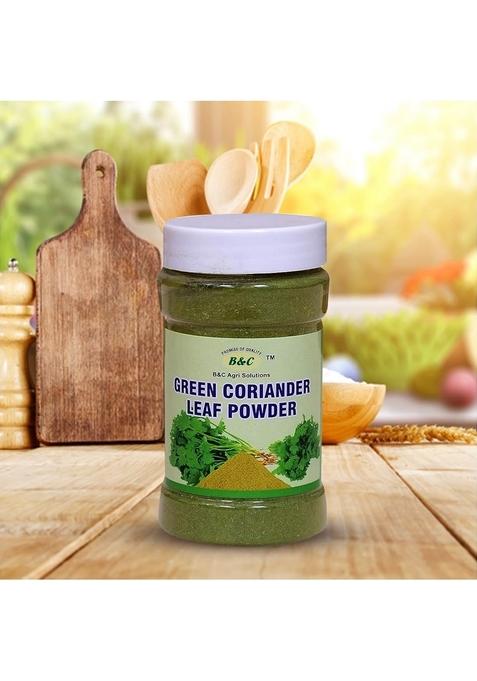 B & C Agri Solutions Organic Dried Green Coriander Leaf Powder (75gm) - Naturally Processed Quality Dhaniya Powder, Farm Picked Fresh Leaf, No Added Flavors and Colors (Pack of 1)