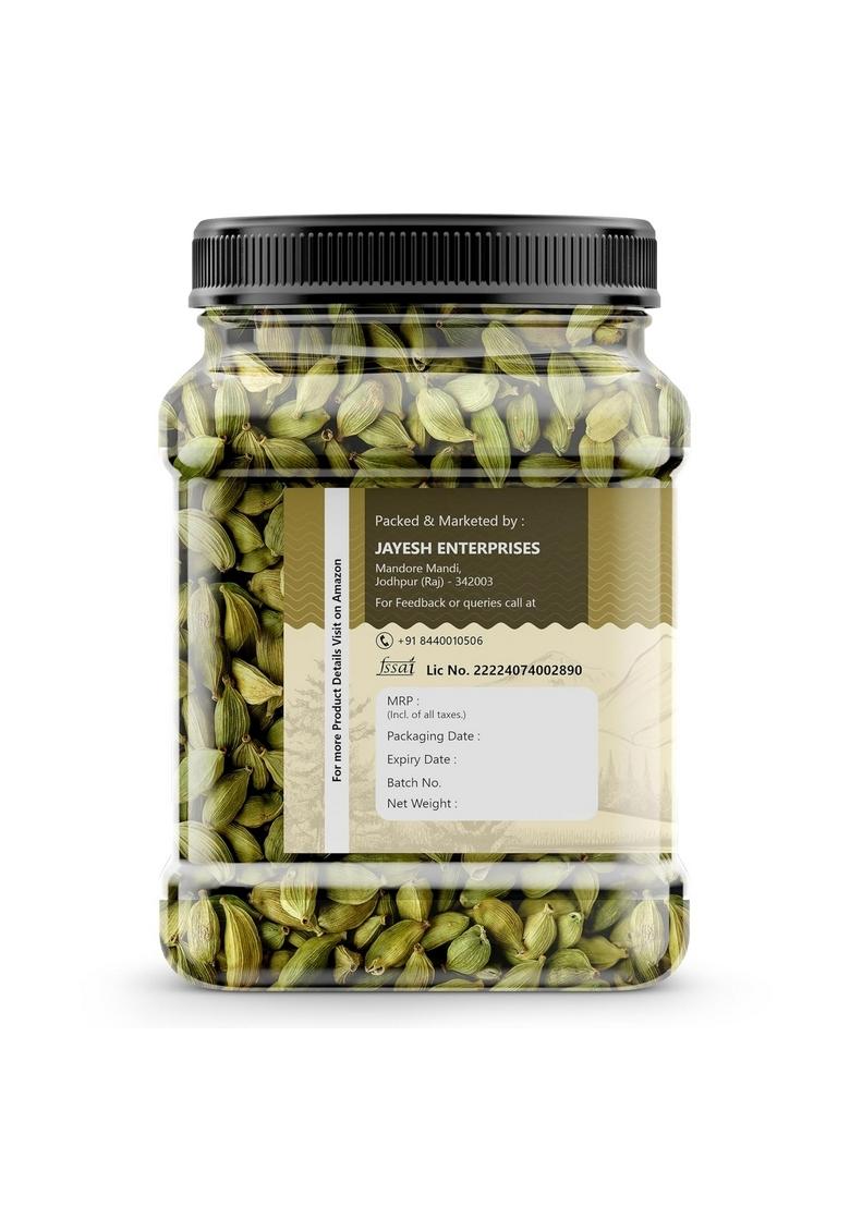 Earthy Eats Green Cardamom 500 G| Whole Aromatic Pods | Traditional Indian Spice Ideal for Sweets, Beverages & Cooking Everyday Culinary Use