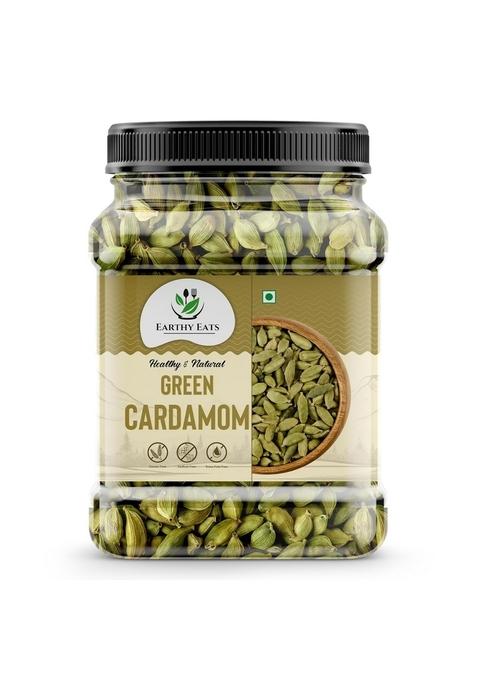 Earthy Eats Green Cardamom 500 G| Whole Aromatic Pods | Traditional Indian Spice Ideal for Sweets, Beverages & Cooking Everyday Culinary Use