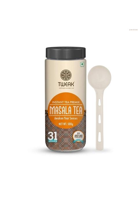 TWEAK INSTANT MASALA TEA PREMIX (500g x 4 Jars) 2kg | Premium Chai Authentic Indian Spiced Powder Ready-to-Drink Just Add Hot Water Super Saver Combo Makes Approx 31 Cups of 100ml per 500gm Jar