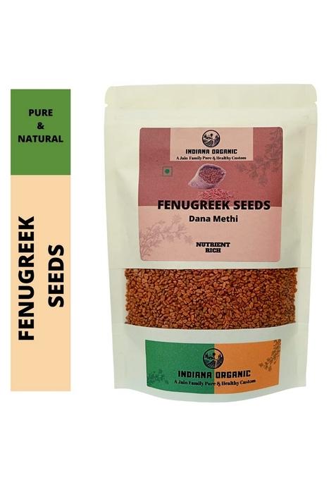 INDIANA ORGANIC Fenugreek seeds | dana methi seeds, Pure & Natural, 200 Gm