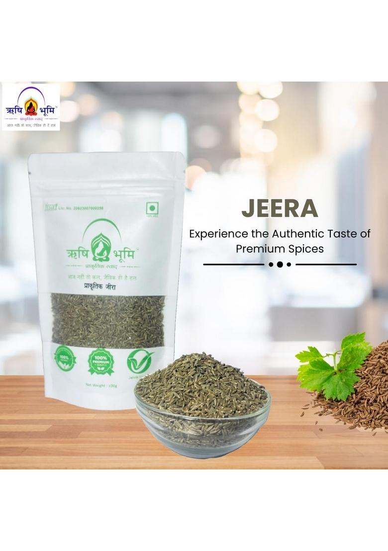 RISHI BHOOMI Natural Organic Cumin Seeds (Pack of 100 gram)