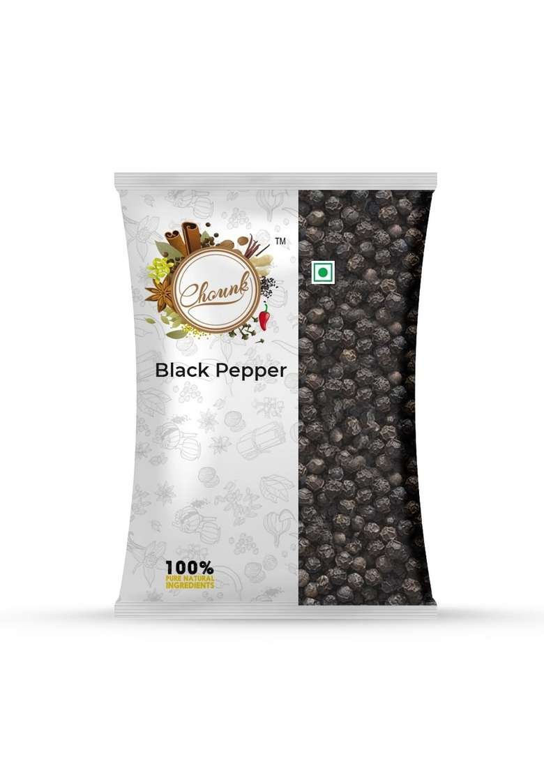 Chounk Whole Black Pepper | Pure & Natural Kali Mirch Nalla Miriyalapudi Kala Mari Corn With No Preservatives 1kg - Indya