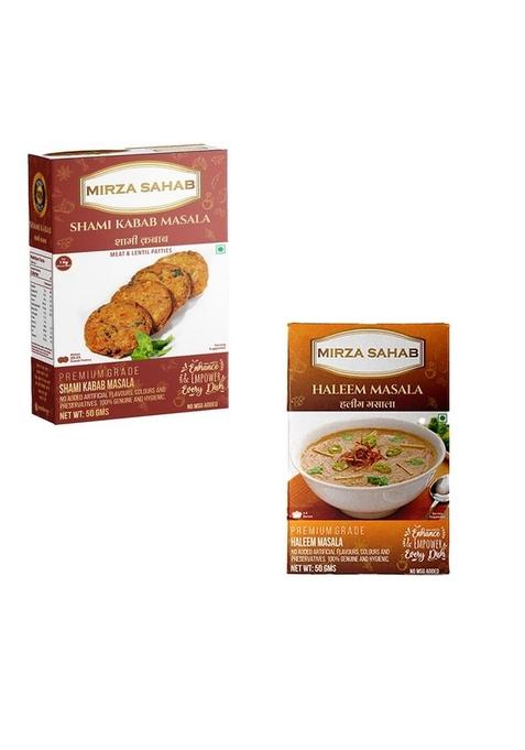 Mirza Sahab Combo Pack | Shami Kabab Masala & Haleem 50 Authentic Flavor
