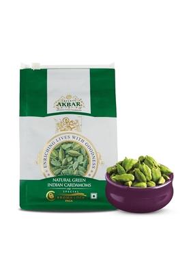 Emperor Akbar Alleppey Whole Green Cardamom 7 8mm | Premium Kerala Elaichi Long-Lasting Aroma 100% Natural & Handpicked Antioxidant-Rich Spice for Tea, Cooking Desserts 50g Pack of 1