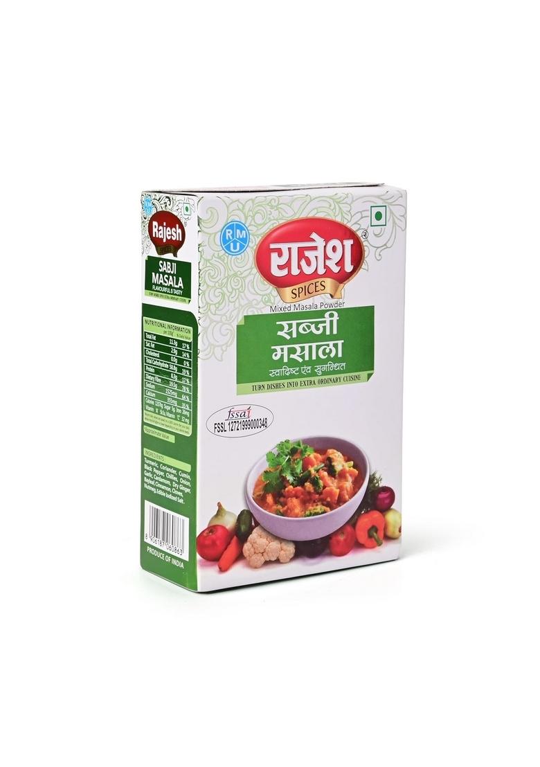Rajesh Sabji Masala, Mixed Masala Powder with Natural Ingredients, Easy to Cook, Rich Aroma & Flavor No Added Preservatives 100gm