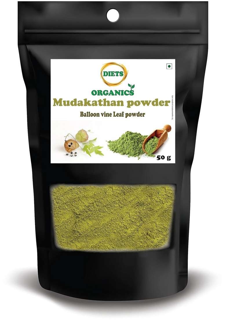 DIETS ORGANICS Mudakathan Keerai Powder 50gms (2) | Balloon Vine Leaf - 50G PACK OF 2 - Indya