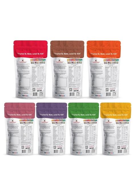 HEALTHY MASTER Vision to serve High Protein Chips Combo 210g (7x30g) | Vegan & Gluten Free Snacks No Preservatives Made with Ragi, Quinoa, Oats, Beetroot, Palak, Jowar Soya Palm Oil