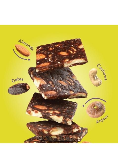 GO DESi Dry Fruits Barfi, 400 grams Burfi, 20 Individually Wrapped Dates Bar, Indian Mithai, Sweets Gift Pack, Healthy Snacks Sweets, No Added Sugar