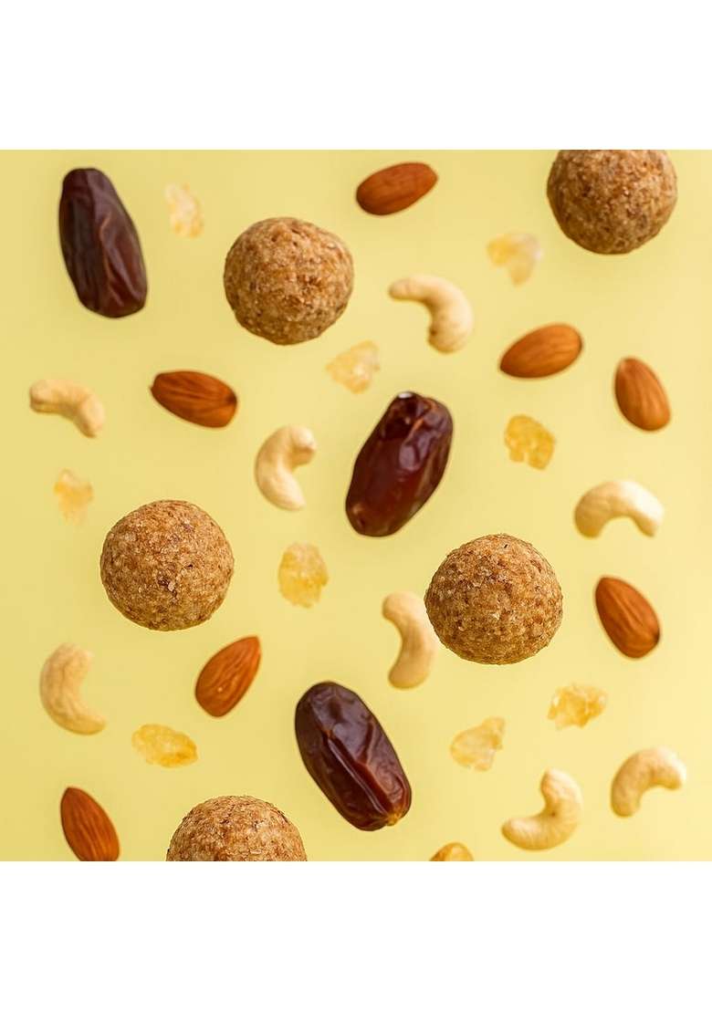 KENKOU Strength Bites Gond & Dry Fruits Laddoo | Healthy Energy with Edible Nuts Traditional Indian Snack Snacks No Preservatives Ideal for All Ages - Indya
