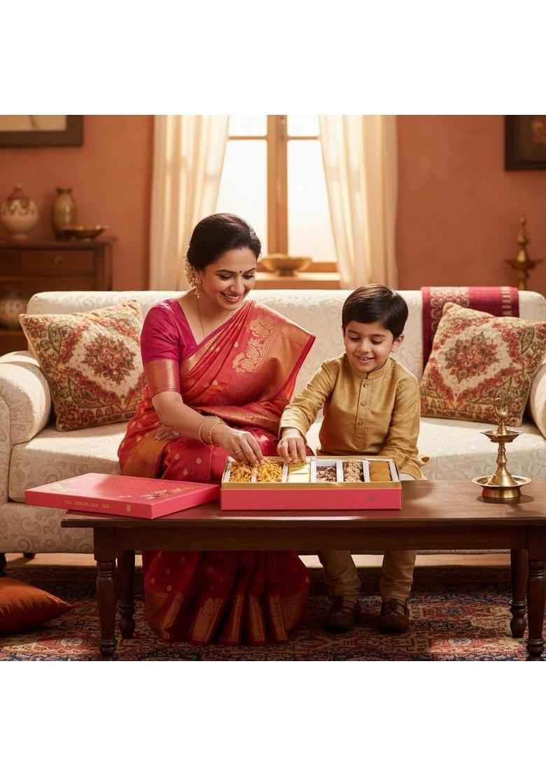 ASHA SWEET CENTER SWEETS Legacy Gift Hamper 800g |Premium Assorted Box | Traditional Indian Mithai Pack for Friends, Family & Corporate Gifting |Perfect Festive