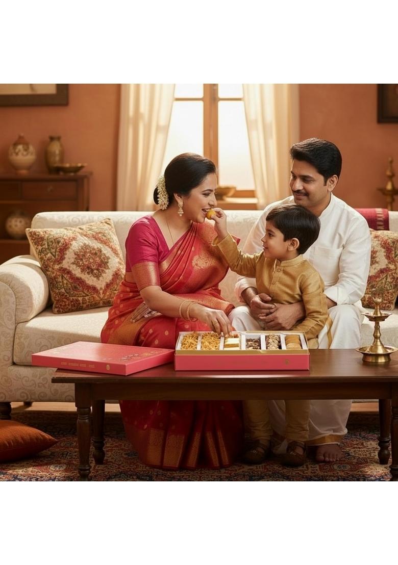 ASHA SWEET CENTER SWEETS Legacy Gift Hamper 800g |Premium Assorted Box | Traditional Indian Mithai Pack for Friends, Family & Corporate Gifting |Perfect Festive