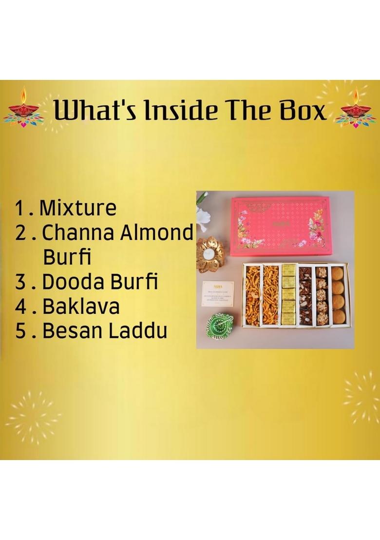 ASHA SWEET CENTER SWEETS Legacy Gift Hamper 800g |Premium Assorted Box | Traditional Indian Mithai Pack for Friends, Family & Corporate Gifting |Perfect Festive
