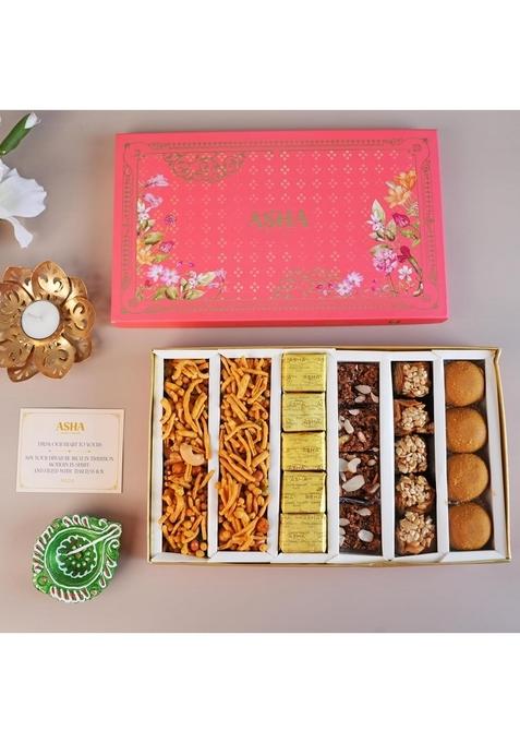 ASHA SWEET CENTER SWEETS Legacy Gift Hamper 800g |Premium Assorted Box | Traditional Indian Mithai Pack for Friends, Family & Corporate Gifting |Perfect Festive