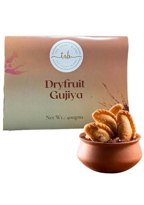 THE SWEET BLEND Special Namkeen Snacks & Dryfruit Gujiya 400 g (10 pcs) | Gift Box Assorted Indian Mithai Snack Hamper Rich Flavorful Festive Pack Ideal for Diwali