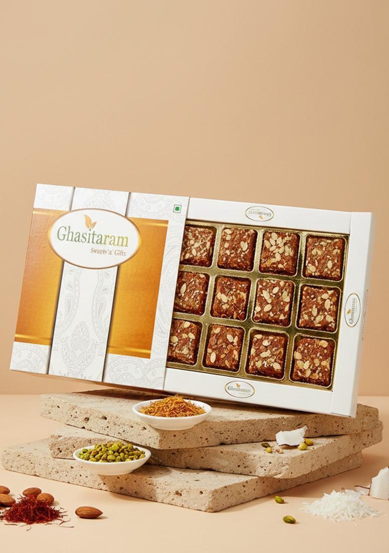 Ghasitaram Gifts Sugarfree Healthy Energy Cereal/ Seeds Khajoor Bites|Sweets|Sweets Gift Pack|Diwali Sweets|Indian Mithai|Diwali Sweets Box|Sugarfree Sweet|Sugarfree