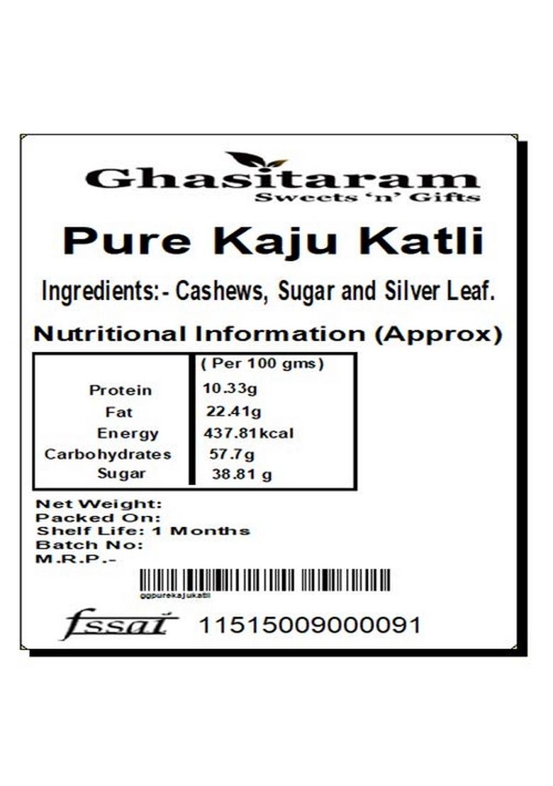 Ghasitaram Gifts Assorted Box of Kaju Katli, Milk Cake and Methi Mathi|Sweets|Sweets Gift Pack|Diwali Sweets|Indian Mithai|Diwali Sweets