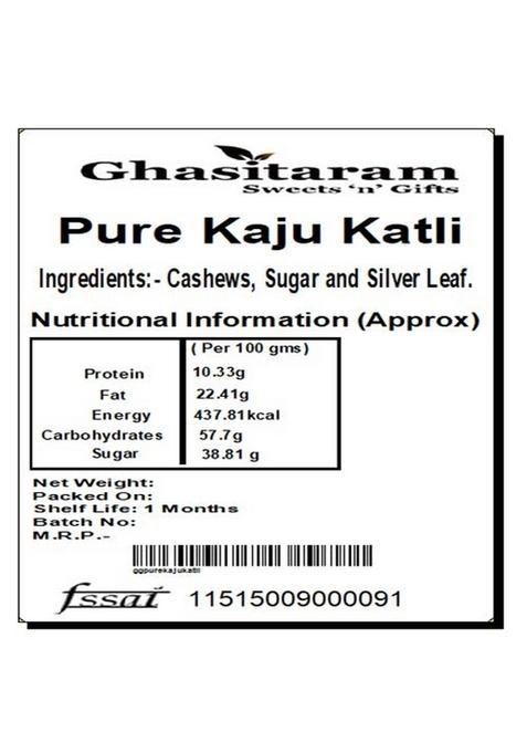 Ghasitaram Gifts Assorted Box of Kaju Katli, Milk Cake and Methi Mathi|Sweets|Sweets Gift Pack|Diwali Sweets|Indian Mithai|Diwali Sweets