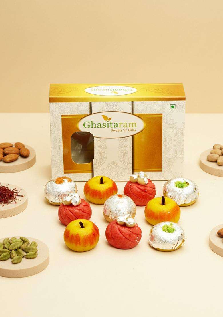 Ghasitaram Gifts Sugarfree Pure Kaju Mix 200gms|Sugar Free Sweets|Diabetic Friendly|Diwali Sugar Sweets Box - Indya