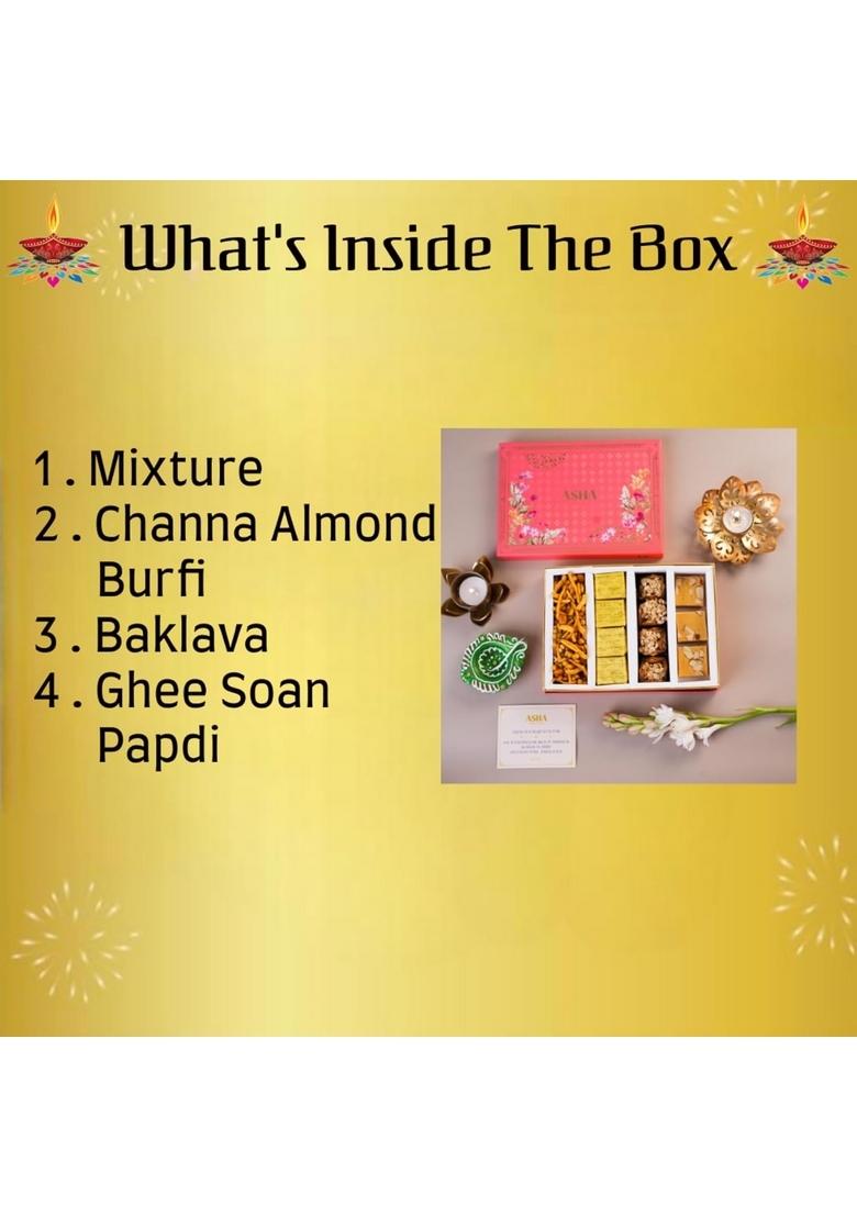 ASHA SWEET CENTER SWEETS Superior Gift Hamper 400g |Premium Assorted Box |Traditional Indian Mithai Pack for Friends, Family & Corporate Gifting| Perfect Festive