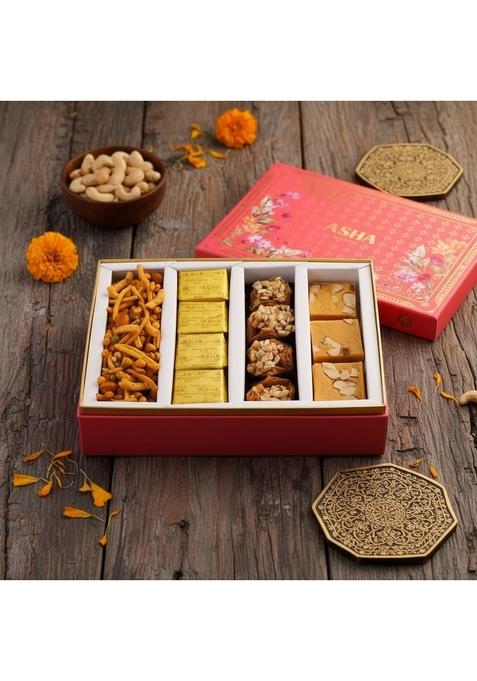 ASHA SWEET CENTER SWEETS Superior Gift Hamper 400g |Premium Assorted Box |Traditional Indian Mithai Pack for Friends, Family & Corporate Gifting| Perfect Festive