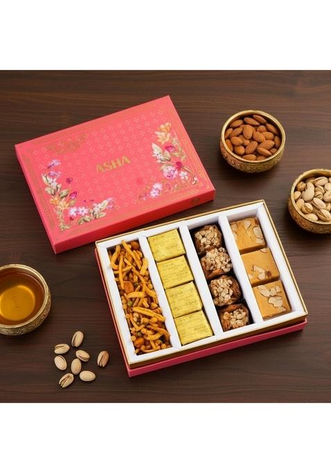 ASHA SWEET CENTER SWEETS Superior Gift Hamper 400g |Premium Assorted Box |Traditional Indian Mithai Pack for Friends, Family & Corporate Gifting| Perfect Festive