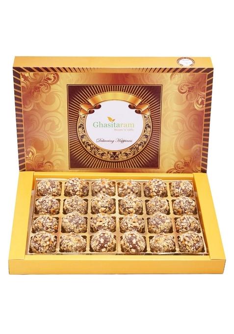 Ghasitaram Gifts Hazelnut Cashew Balls 24 pcs |Sweets|Sweets Gift Pack|Diwali Sweets|Indian Mithai|Diwali Sweets Box|Sweets Box
