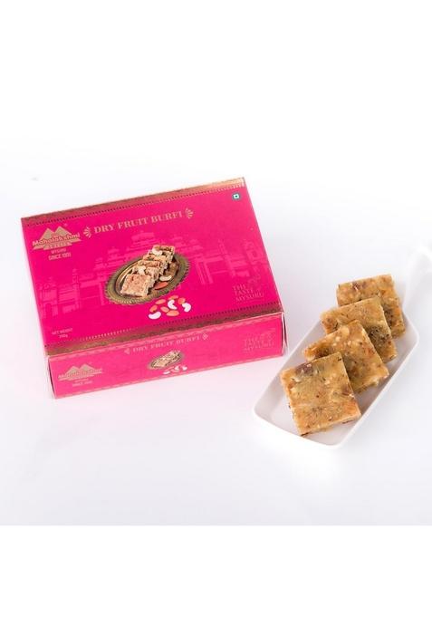 SHREE MAHALAKSHMI SWEETS Dry Fruit Barfi 200 grams, Made with Real Dryfruits & Nuts, Indian Mithai, Gift Pack for Festival Special Occasion