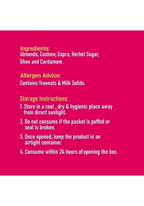 SHREE MAHALAKSHMI SWEETS Dry Fruit Barfi 200 grams, Made with Real Dryfruits & Nuts, Indian Mithai, Gift Pack for Festival Special Occasion