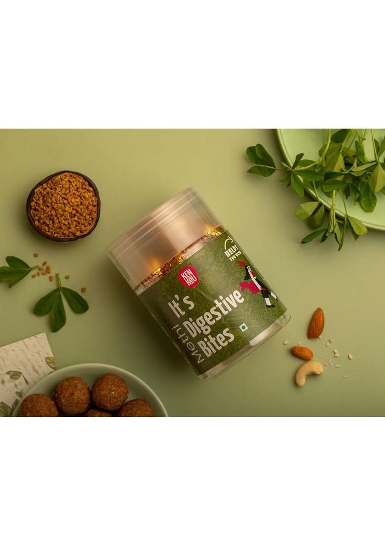 KENKOU Digestive Bites - Methi Laddoo | Ayurvedic Snack with Jaggery Supports Gut Health & Metabolism Sugar-Free Gluten-Free Natural for All Ages - Indya