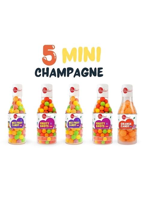 Shadani Celebration Hamper Premium Diwali & Corporate Gift Box | 5 Mini Champion Cans Assorted Candy Fruit Balls Customizable Sweet Gifting Pack for Festivals Parties Employees Friends