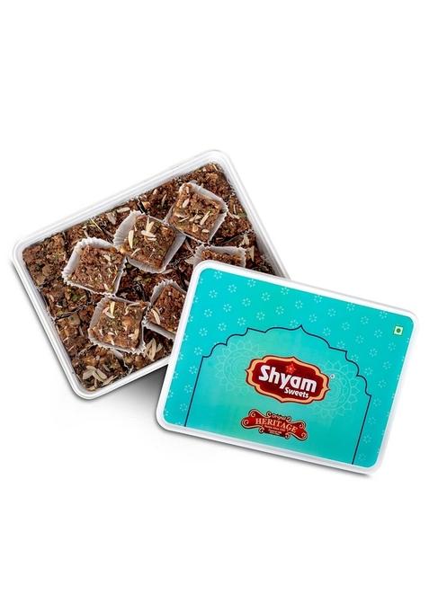 shyam sweets Dodha Burfi 900g Celebration Gift Pack Premium Indian Sweet with Cashew & Almonds | Heritage Recipe Low Sugar Festive Mithai Box