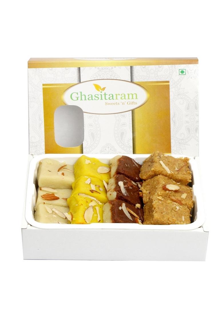 Ghasitaram Gifts Assorted Mawa Barfis (200 GMS) |Sweets|Sweets Gift Pack|Diwali Sweets|Indian Mithai|Diwali Sweets Box|Sweets Box