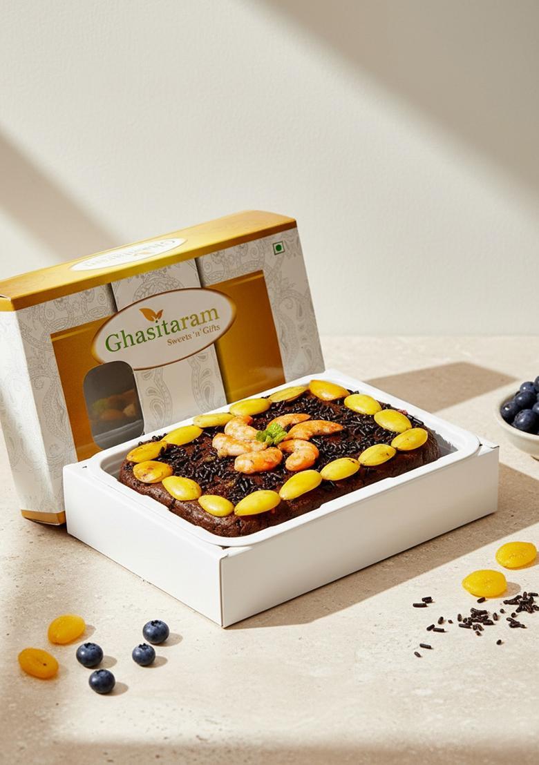 Ghasitaram Gifts Chocolate Dryfruit Mithai Cake|Sweets|Sweets Gift Pack|Diwali Sweets|Indian Mithai|Diwali Sweets Box